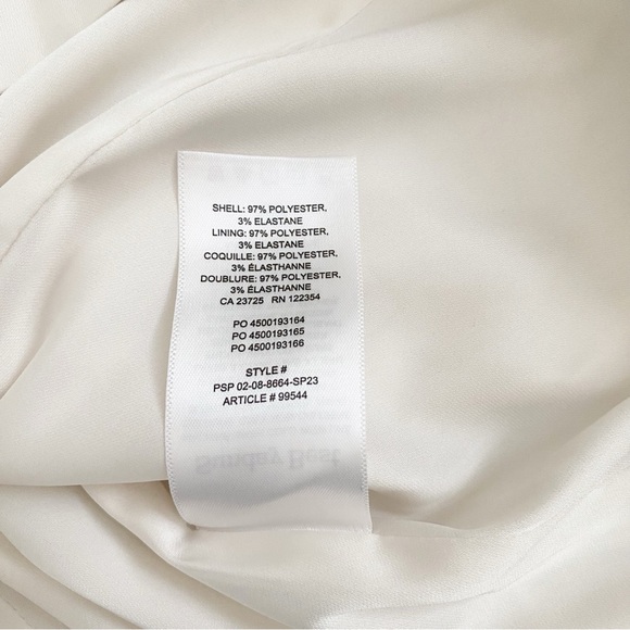 Sunday Best Aritzia Satin Shimmer Slip Dress in Cream 2 - Picture 8 of 8